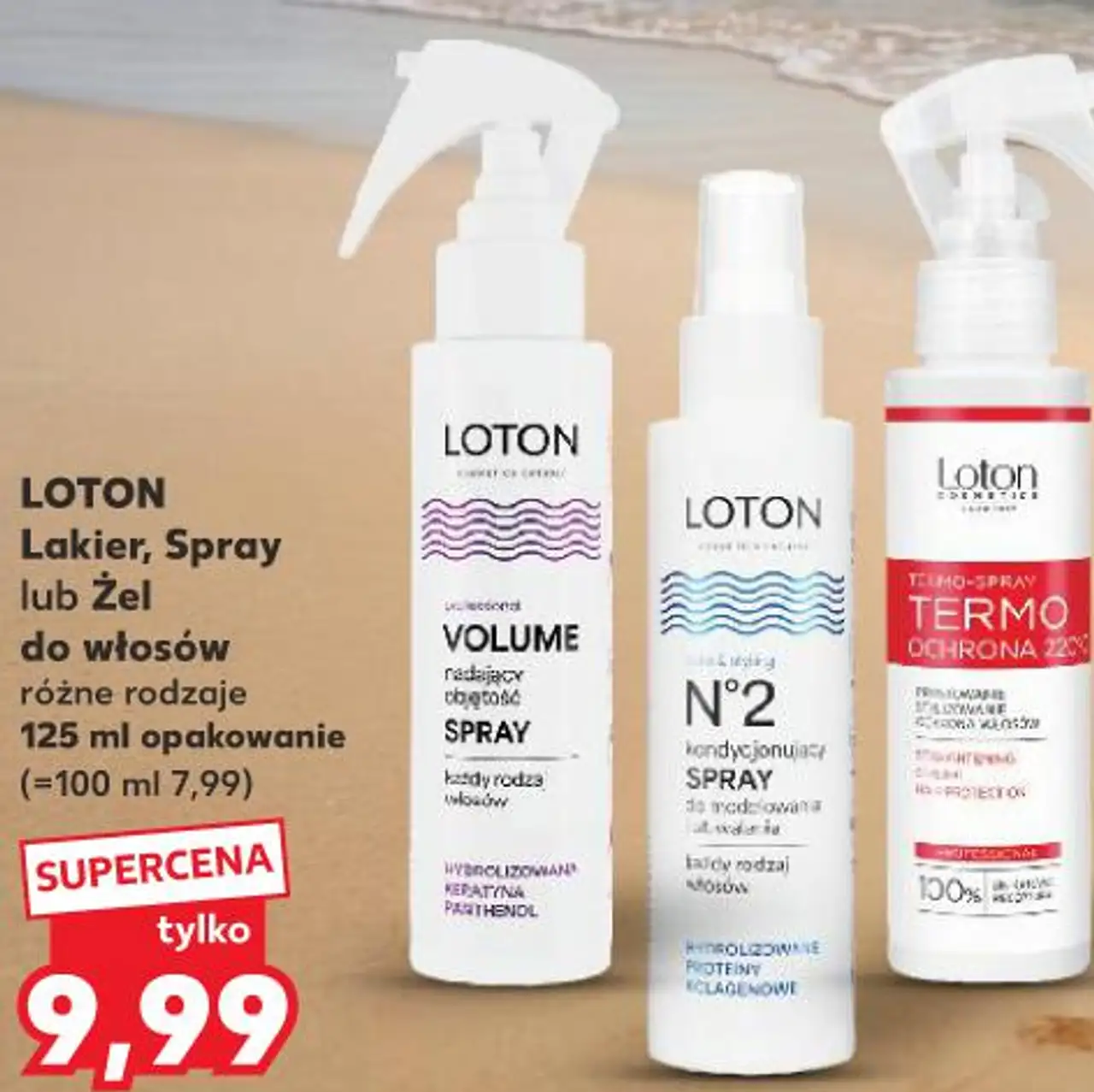 LOTON Lakier, Spray lub Żel do włosów