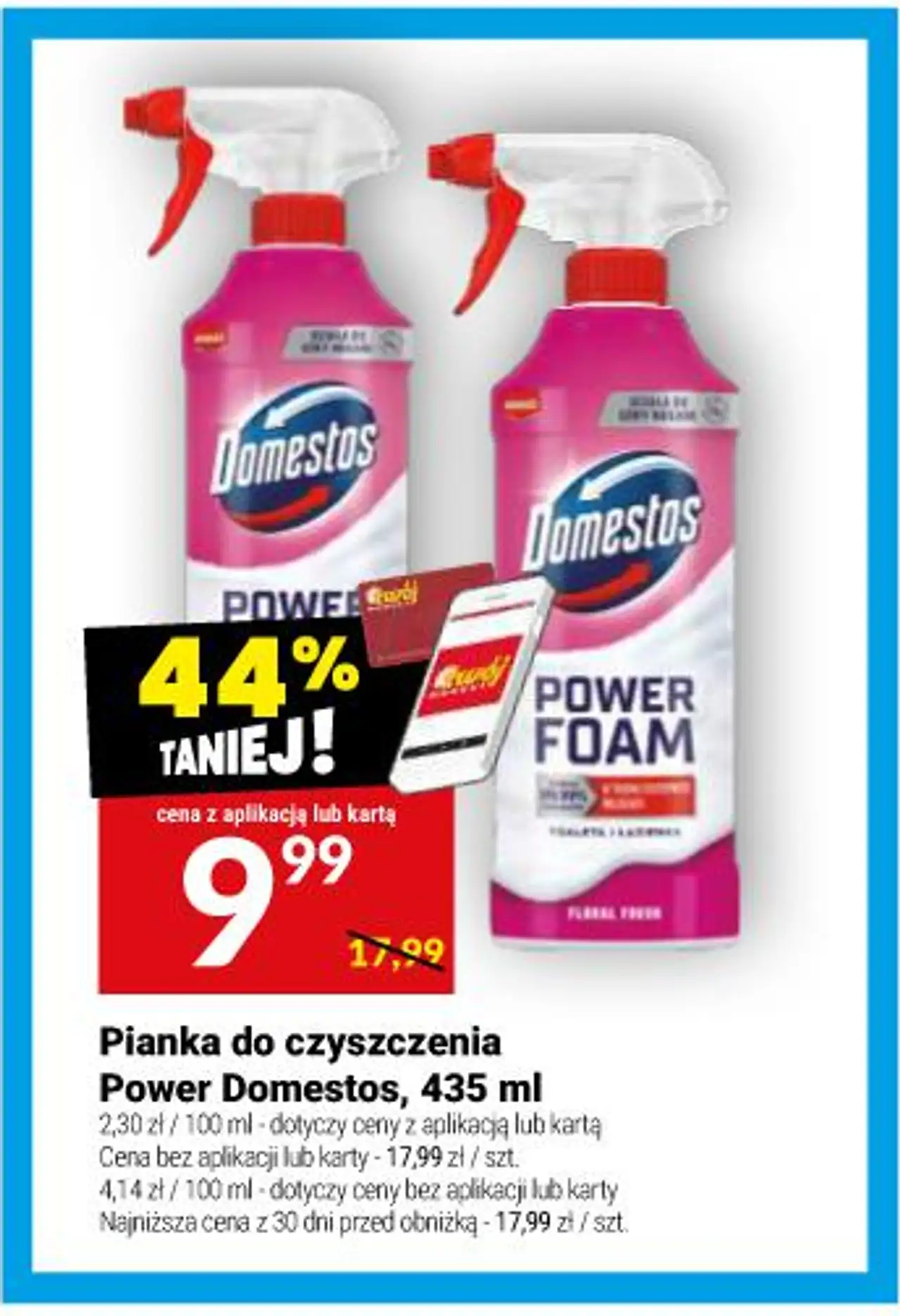 Pianka do czyszczenia Power Domestos 435ml