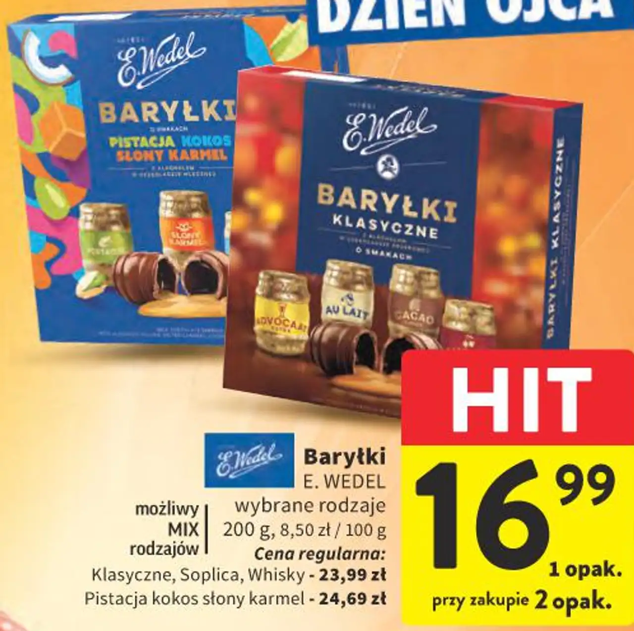 Baryłki E. Wedel wybrane rodzaje