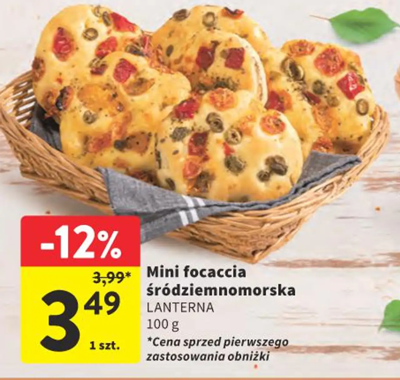 Mini focaccia śródziemnomorska LANTERNA