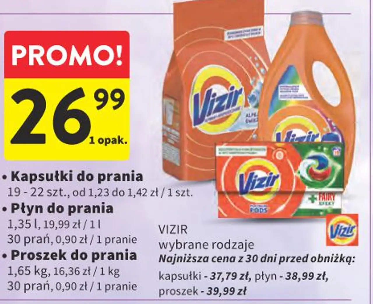 Vizir Kapsułki do prania, Płyn do prania, Proszek do prania