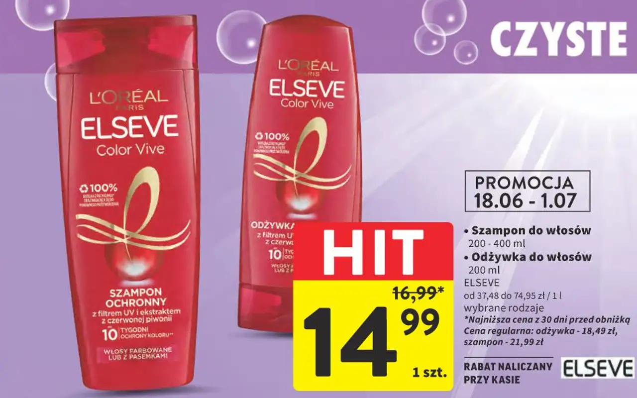 Szampon lub odżywka do włosów L'Oréal Elseve