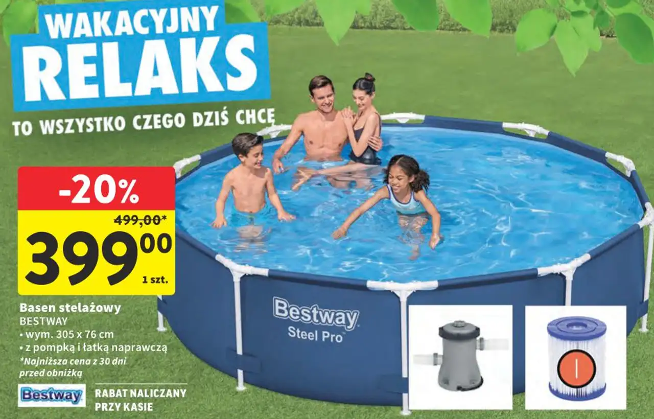 Basen stelażowy Bestway Steel Pro