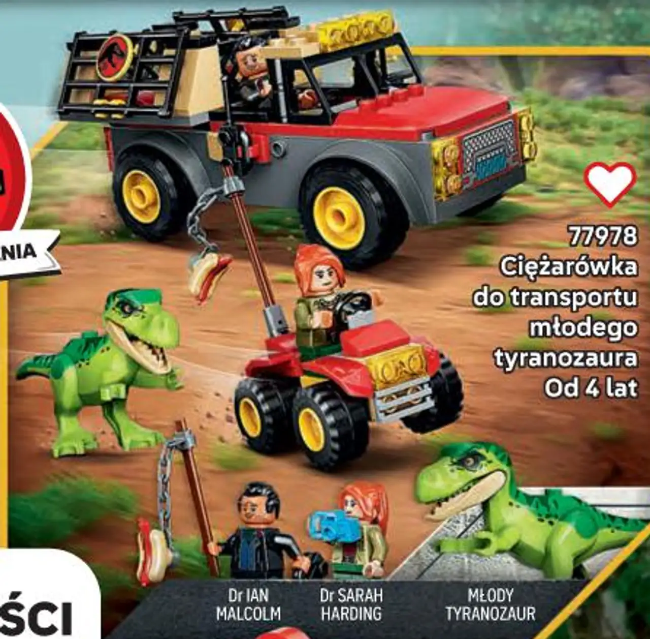 Klocki LEGO Jurassic World 77978 Ciężarówka do transportu młodego tyranozaura