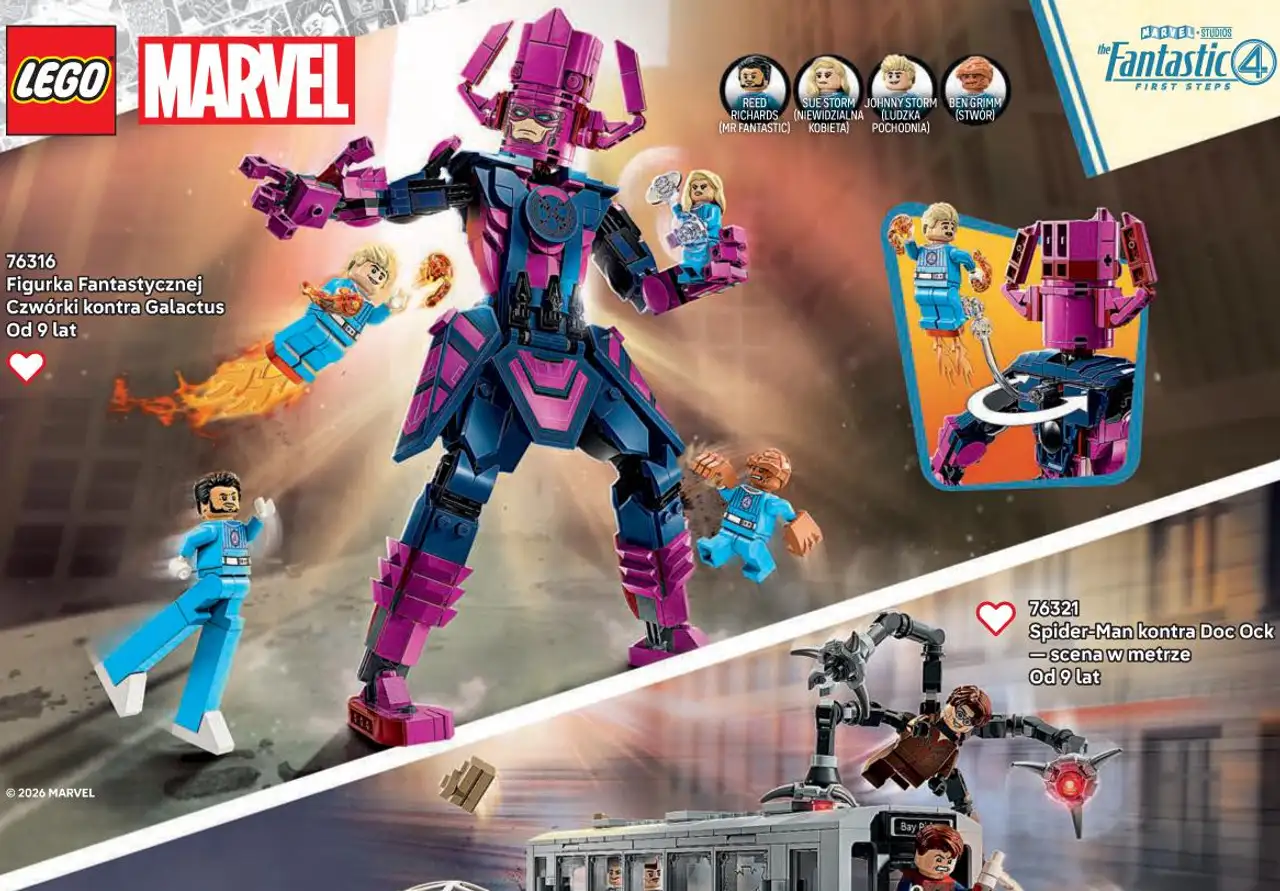 LEGO Marvel 76316 Figurka Fantastycznej Czwórki kontra Galactus