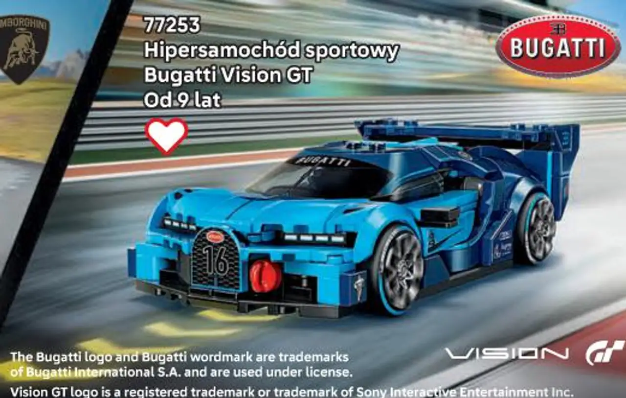Klocki LEGO Speed Champions 77253 Hipersamochód sportowy Bugatti Vision GT
