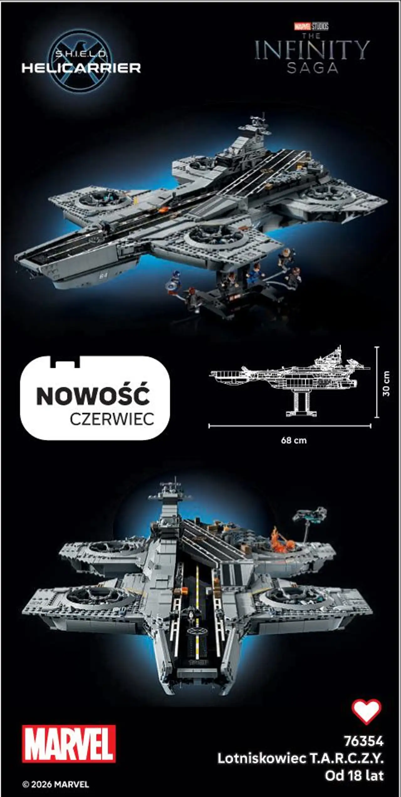 LEGO Marvel Super Heroes 76354 Lotniskowiec T.A.R.C.Z.Y. (S.H.I.E.L.D. Helicarrier)