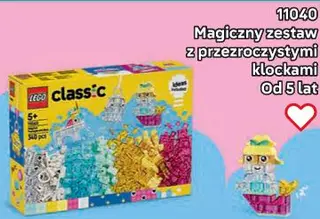 - LEGO Classic 11040 Magiczny zestaw z przezroczystymi klockami - Lego