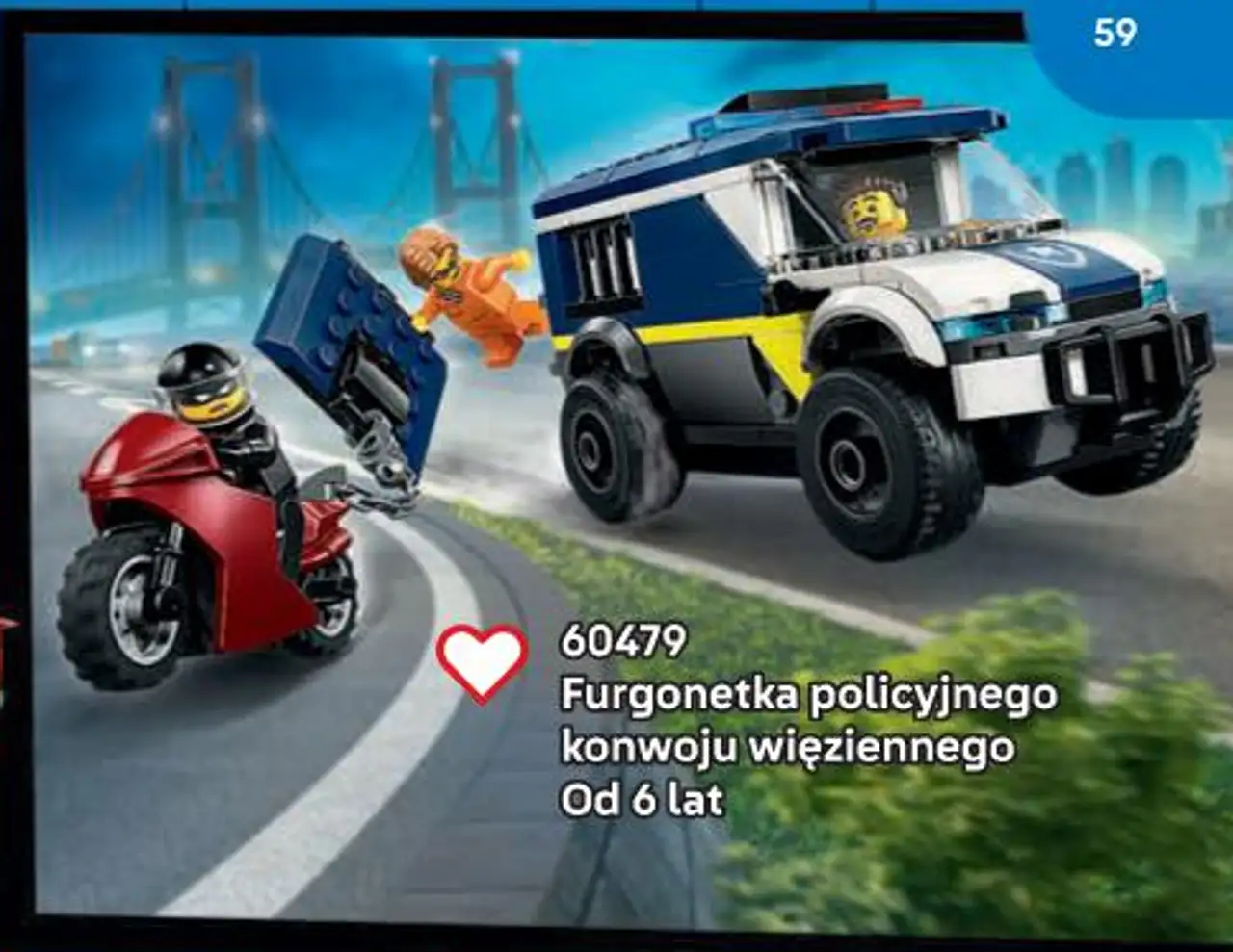 Klocki LEGO City 60479 Furgonetka policyjnego konwoju więziennego