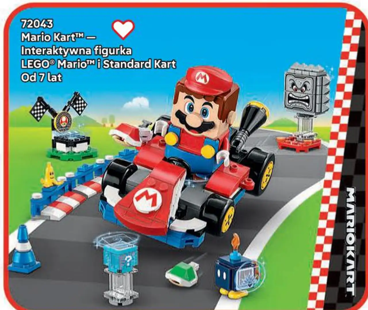 LEGO Super Mario 72043 Mario Kart™ — Interaktywna figurka LEGO® Mario™ i Standard Kart