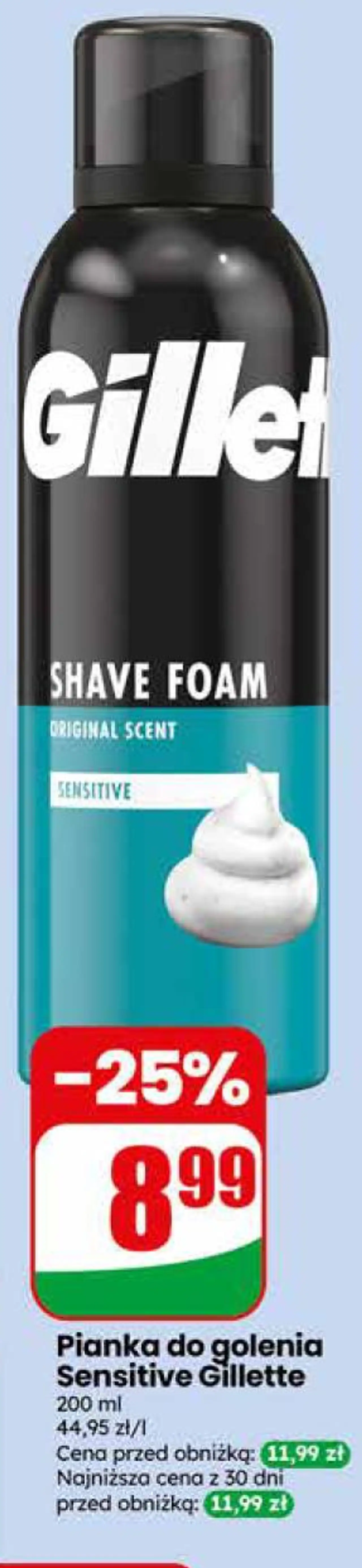 Pianka do golenia Sensitive Gillette