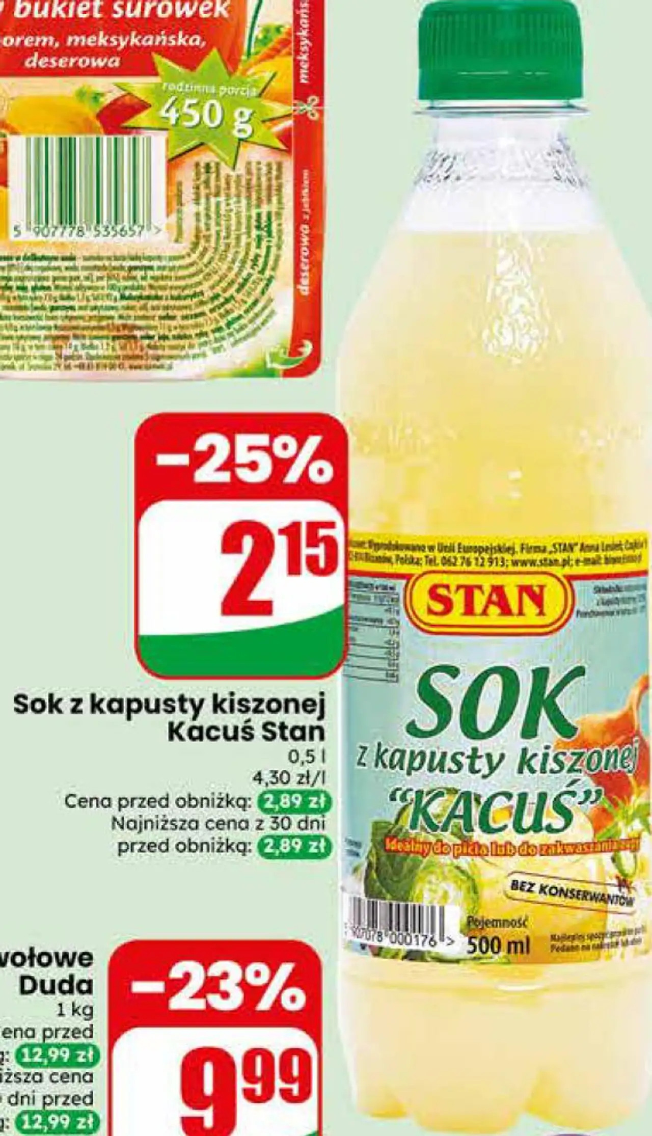 Sok z kapusty kiszonej Kacuś Stan