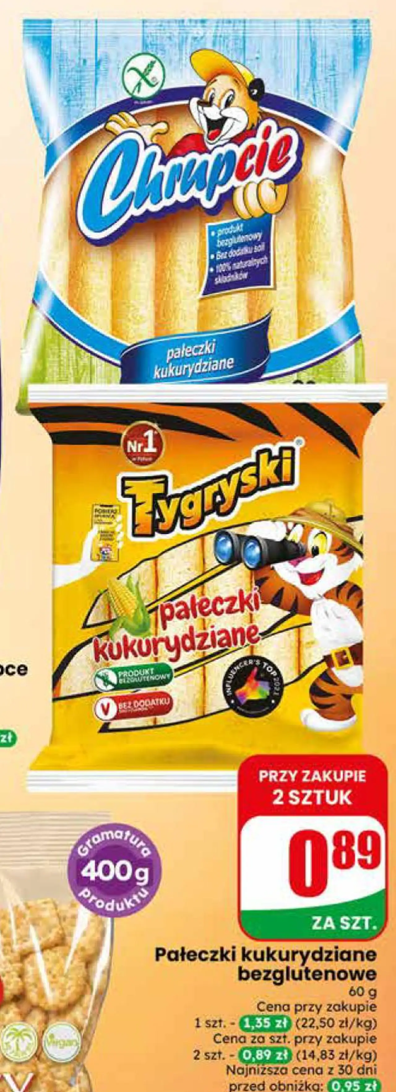 Pałeczki kukurydziane bezglutenowe