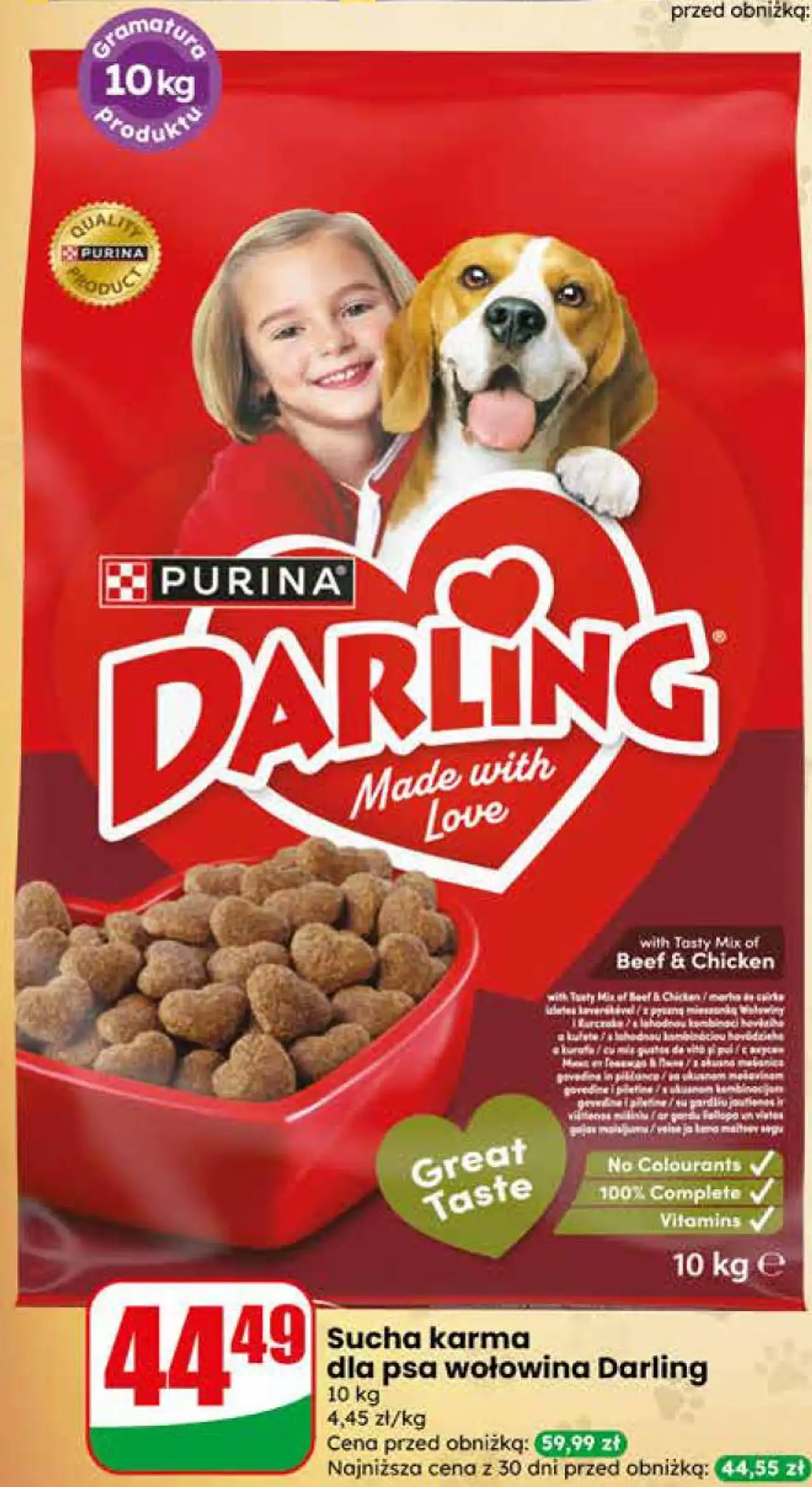 Purina Darling Sucha karma dla psa wołowina