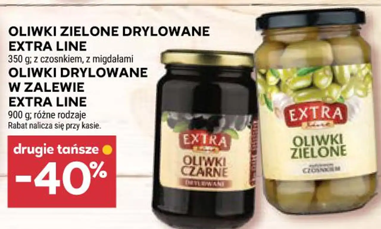 Oliwki zielone drylowane Extra Line / Oliwki drylowane w zalewie Extra Line