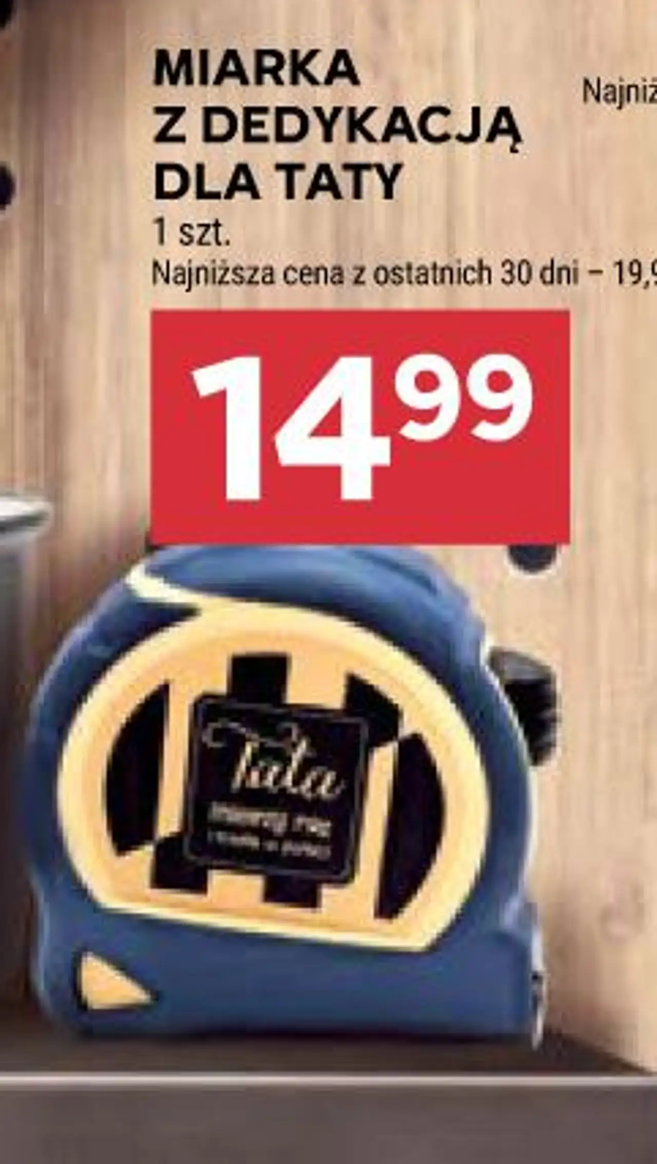 Miarka z dedykacją dla taty