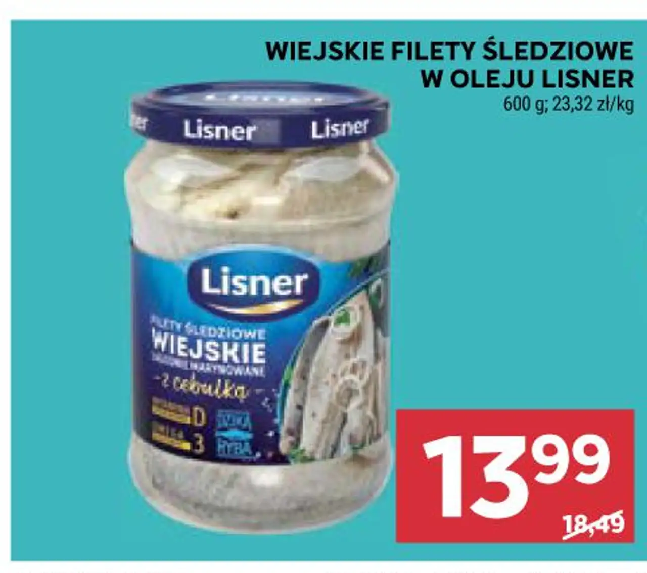 Wiejskie filety śledziowe w oleju Lisner