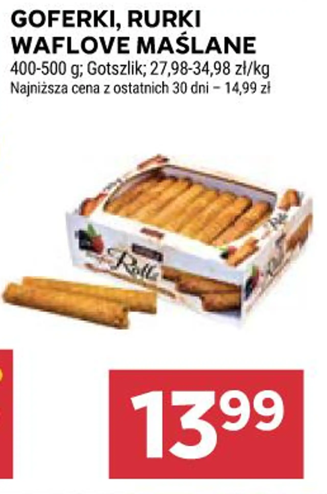 Goferki, rurki waflowe maślane Gotszlik