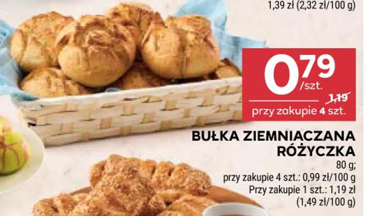 Bułka ziemniaczana różyczka