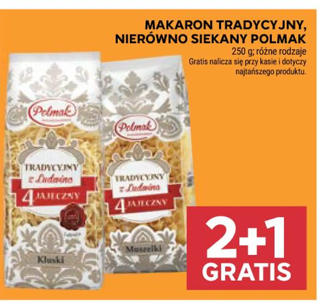 Makaron tradycyjny, nierówno siekany Polmak