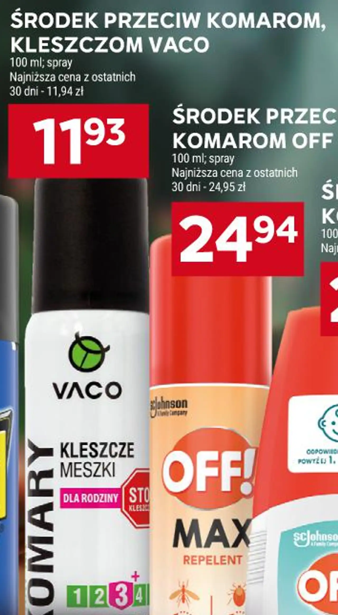 ŚRODEK PRZECIW KOMAROM, KLESZCZOM VACO