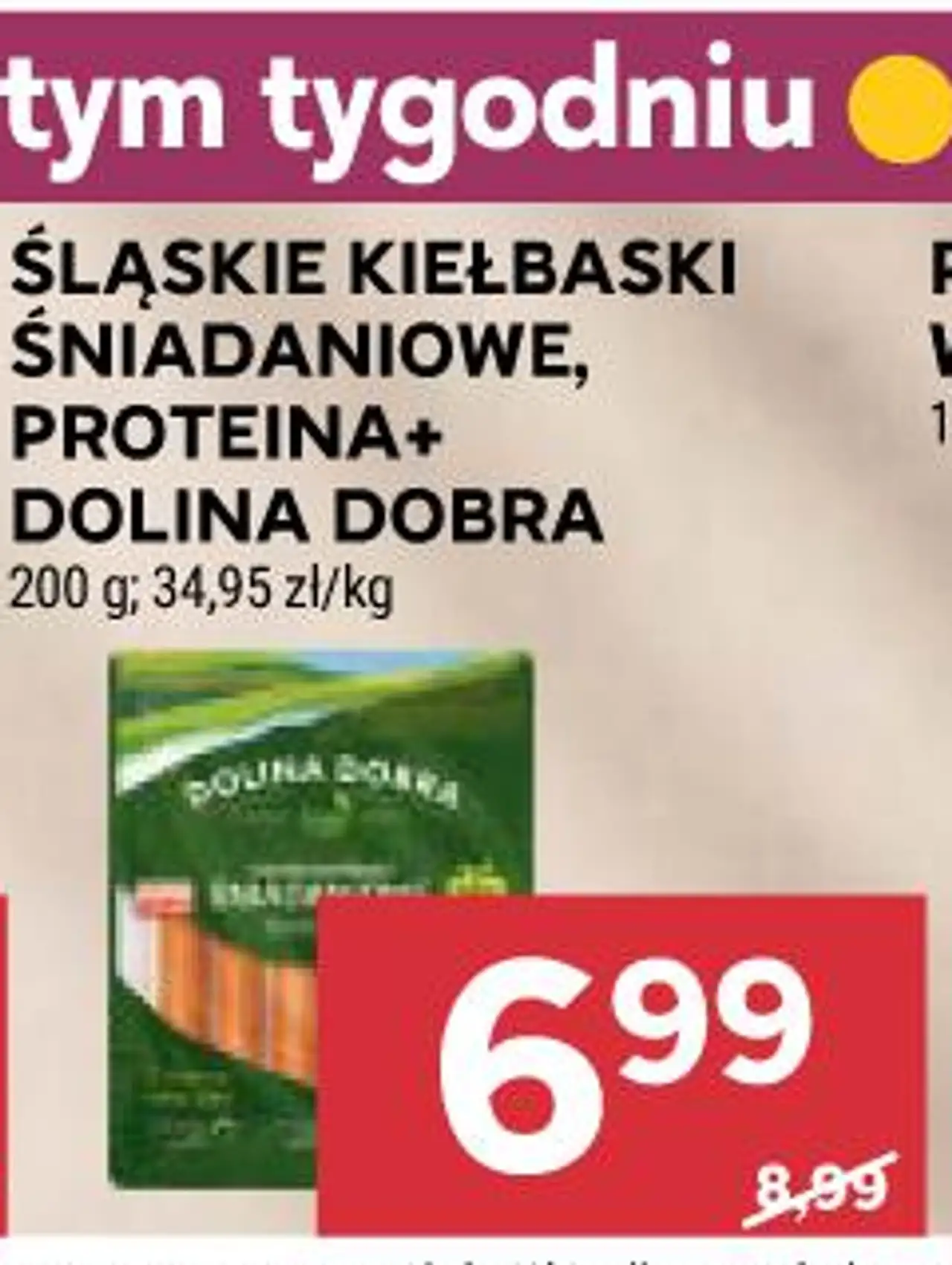 Śląskie kiełbaski śniadaniowe Proteina+