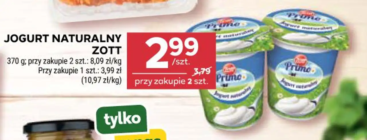 Jogurt Naturalny Zott Primo