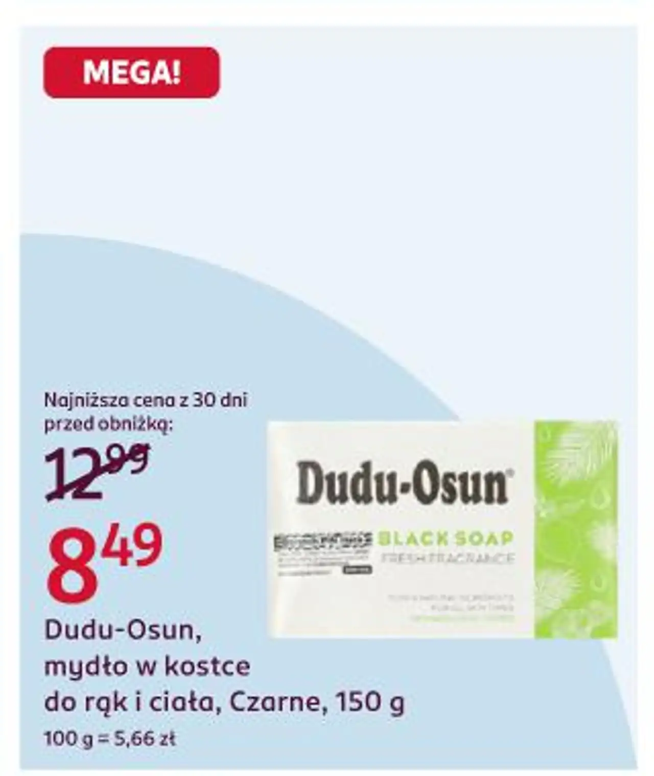 Dudu-Osun, mydło w kostce do rąk i ciała, Czarne, 150 g