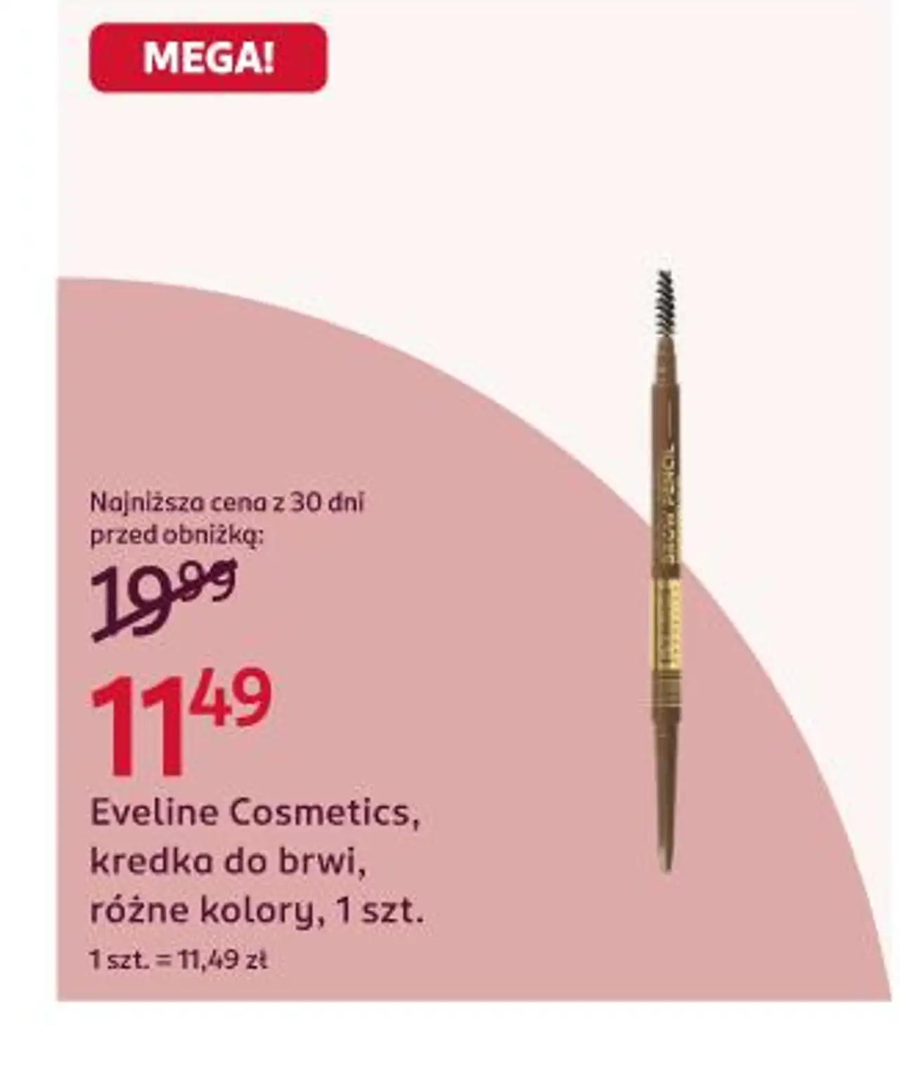Eveline Cosmetics, kredka do brwi, różne kolory, 1 szt.