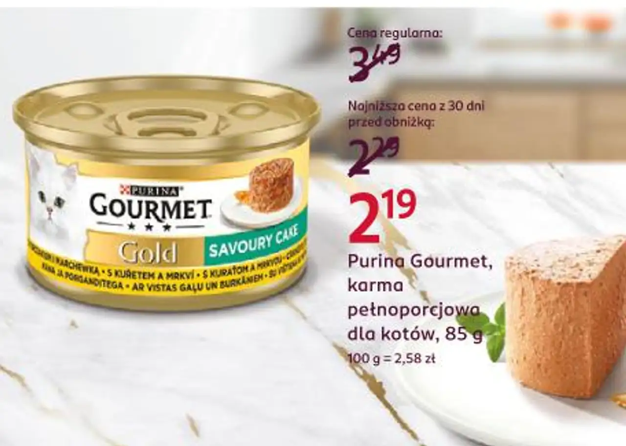 Purina Gourmet Gold, karma pełnoporcjowa dla kotów, 85 g