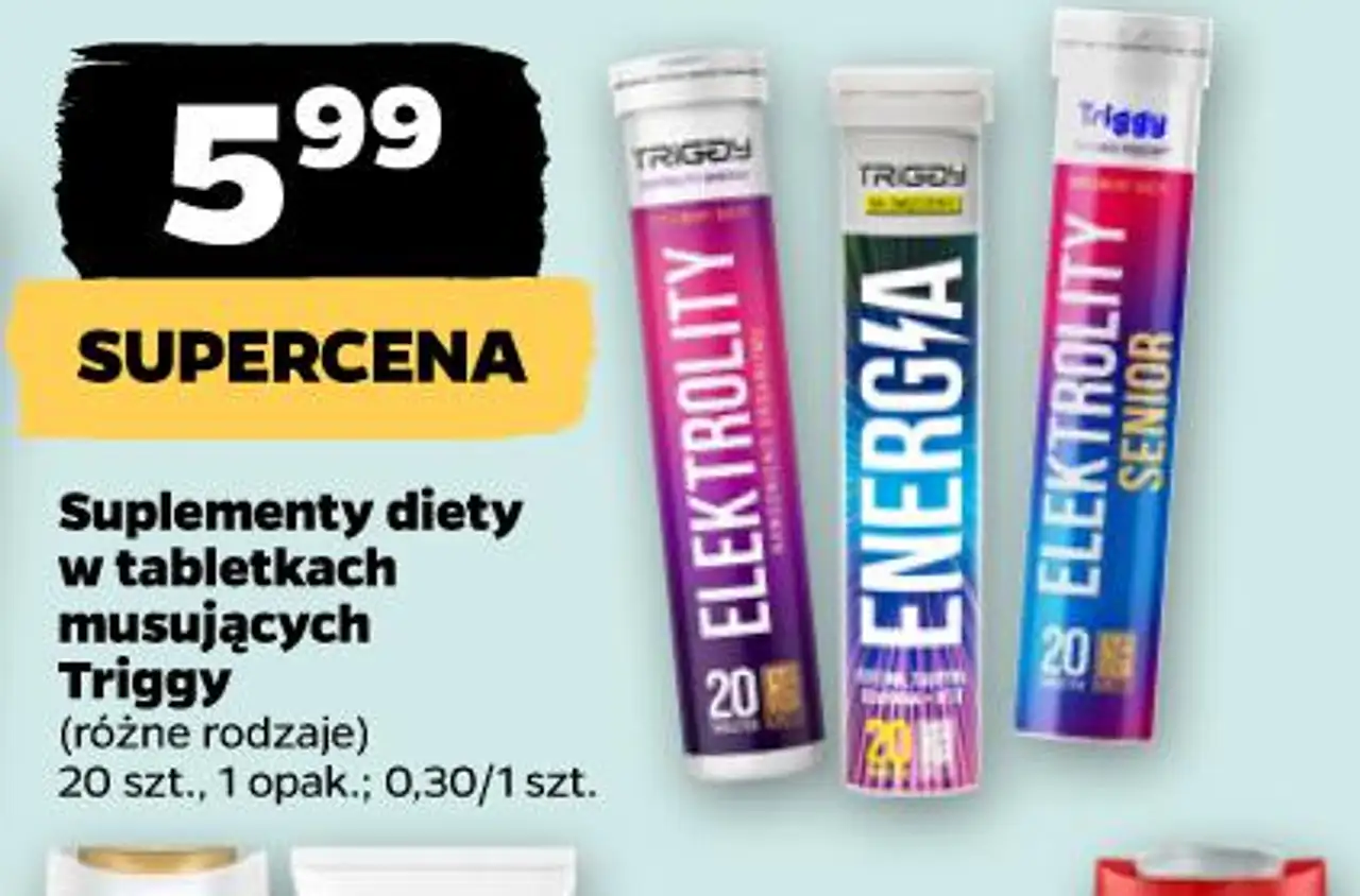 Suplementy diety w tabletkach musujących Triggy