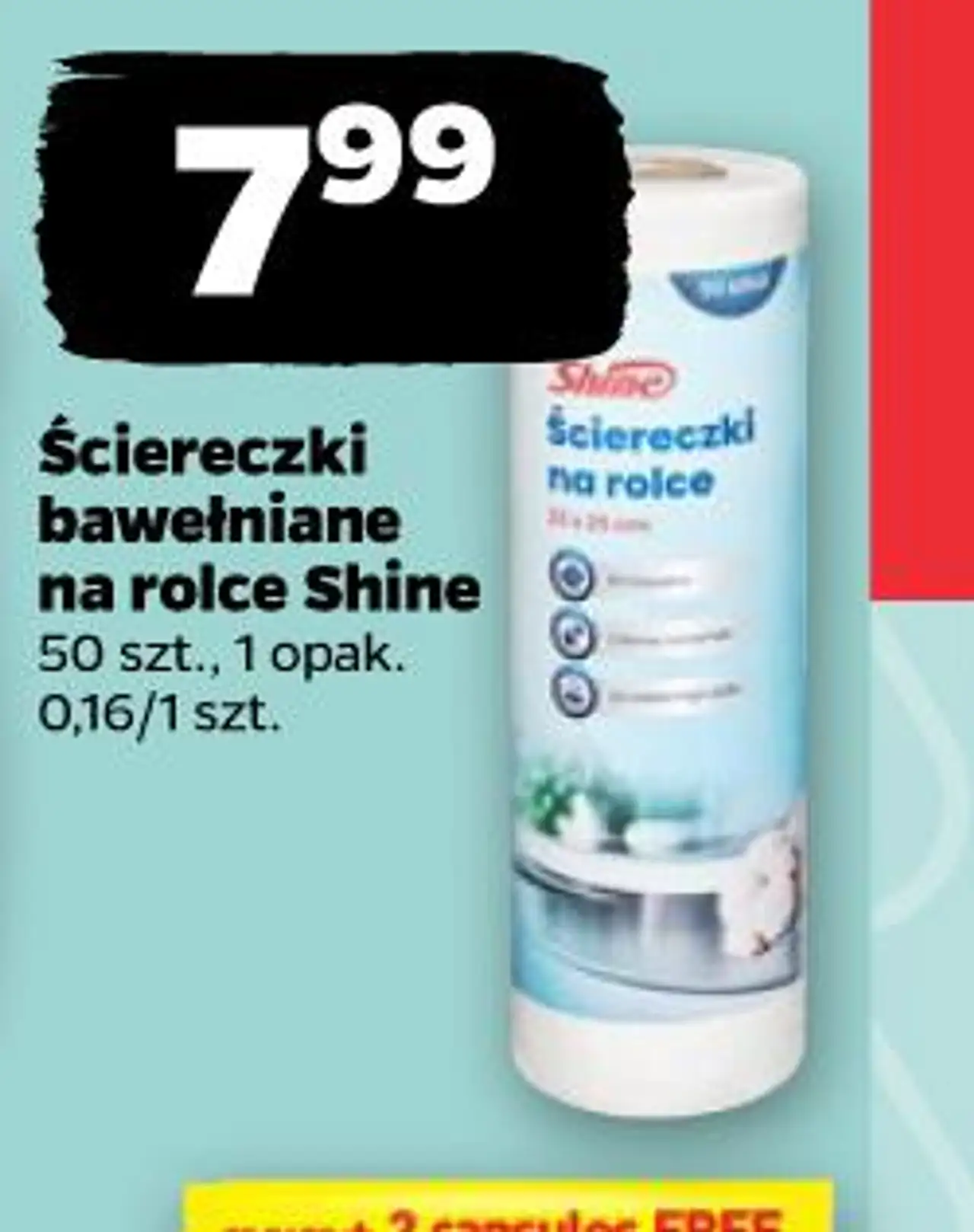 Ściereczki bawełniane na rolce Shine
