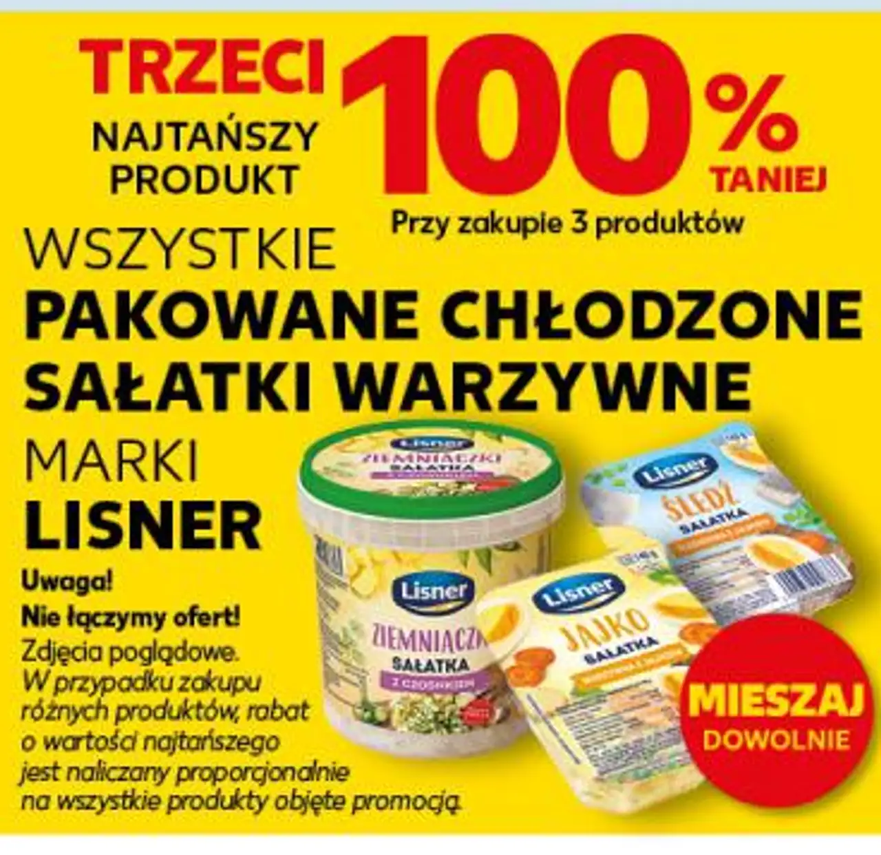 Wszystkie pakowane chłodzone sałatki warzywne Lisner