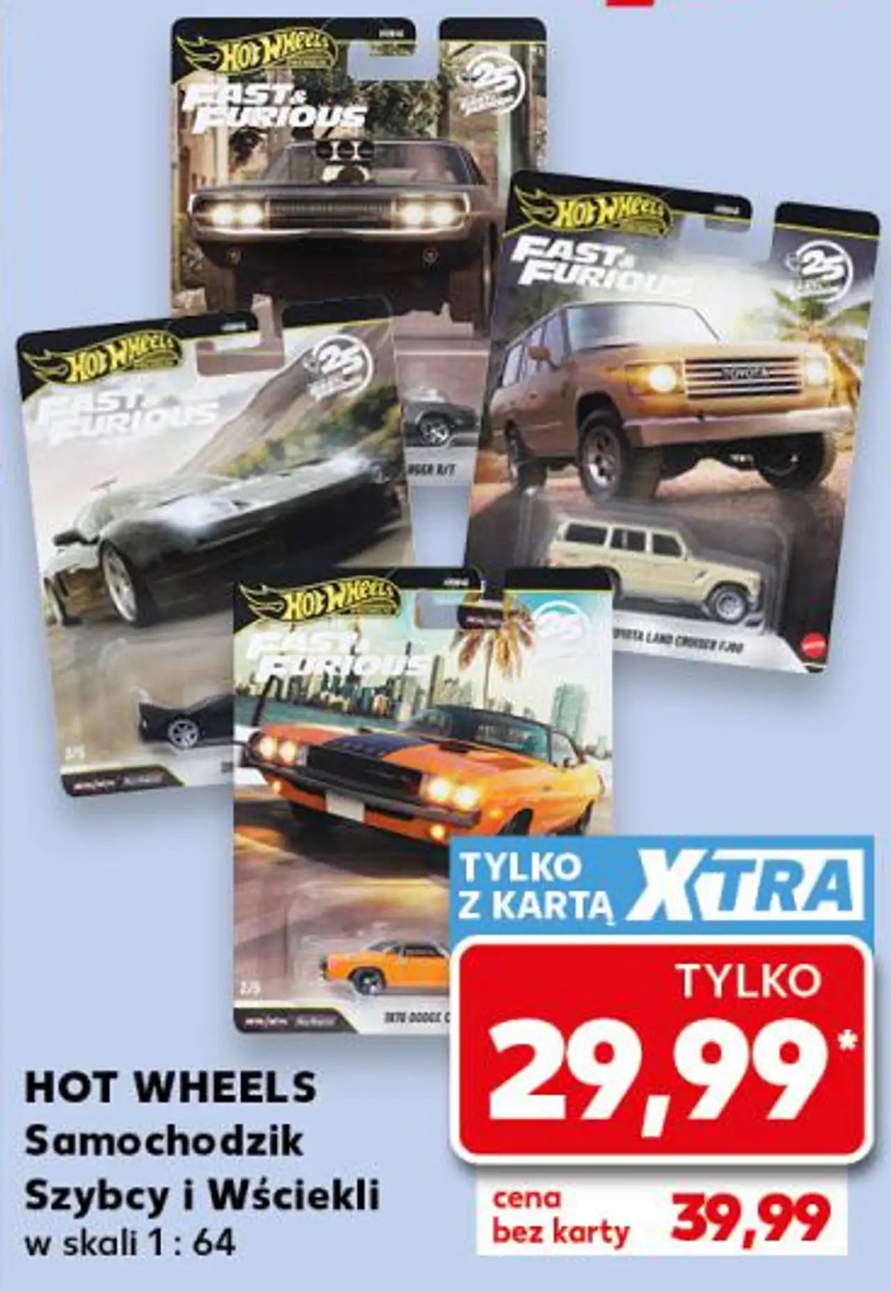 HOT WHEELS Samochodzik Szybcy i Wściekli w skali 1:64