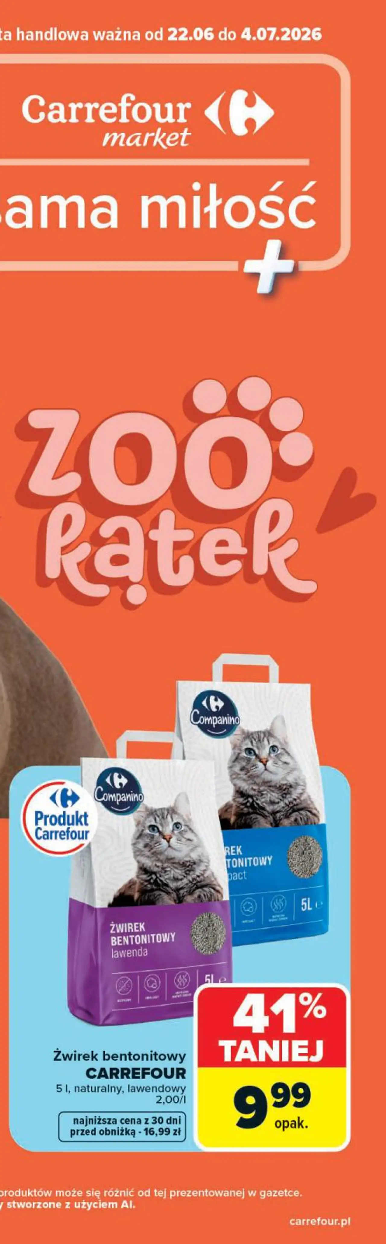 Żwirek bentonitowy Carrefour Companino