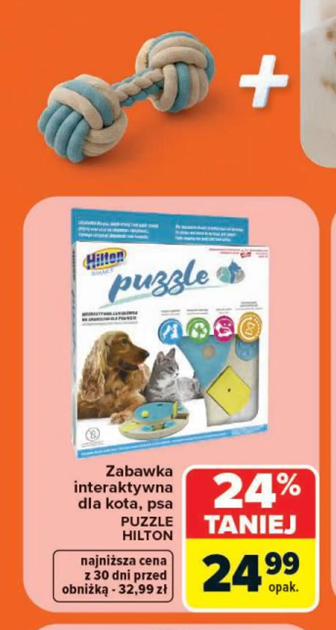 Zabawka interaktywna dla kota, psa PUZZLE HILTON