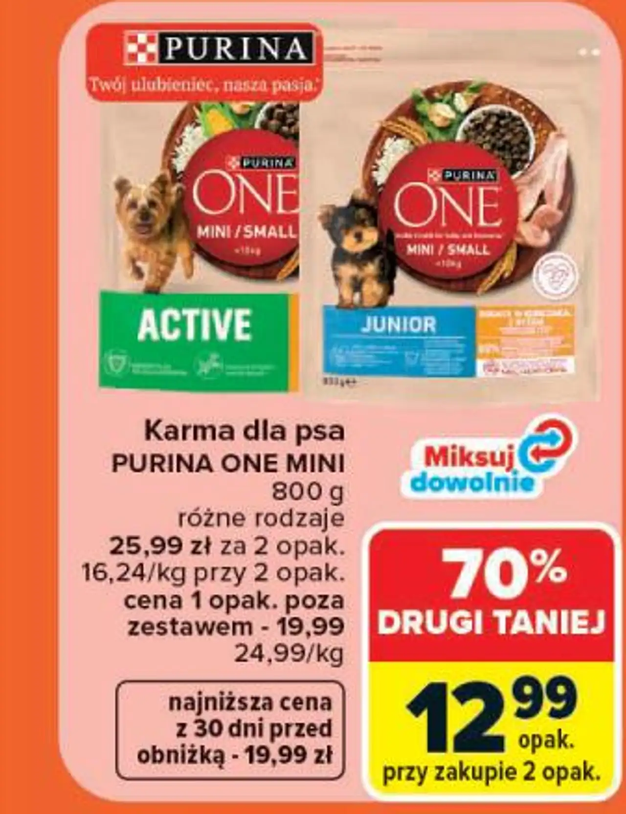 Karma dla psa PURINA ONE MINI
