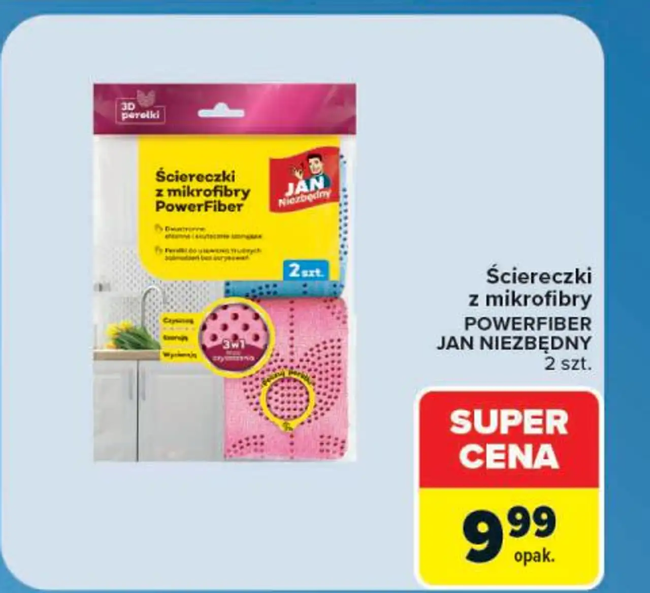 Ściereczki z mikrofibry POWERFIBER JAN NIEZBĘDNY