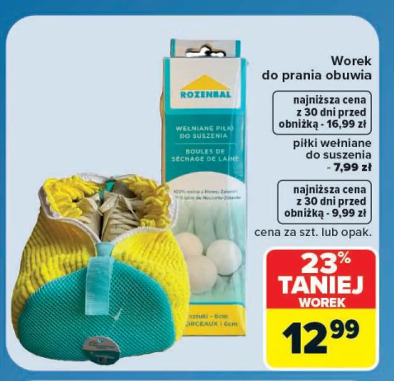 Worek do prania obuwia / Piłki wełniane do suszenia Rozenbal
