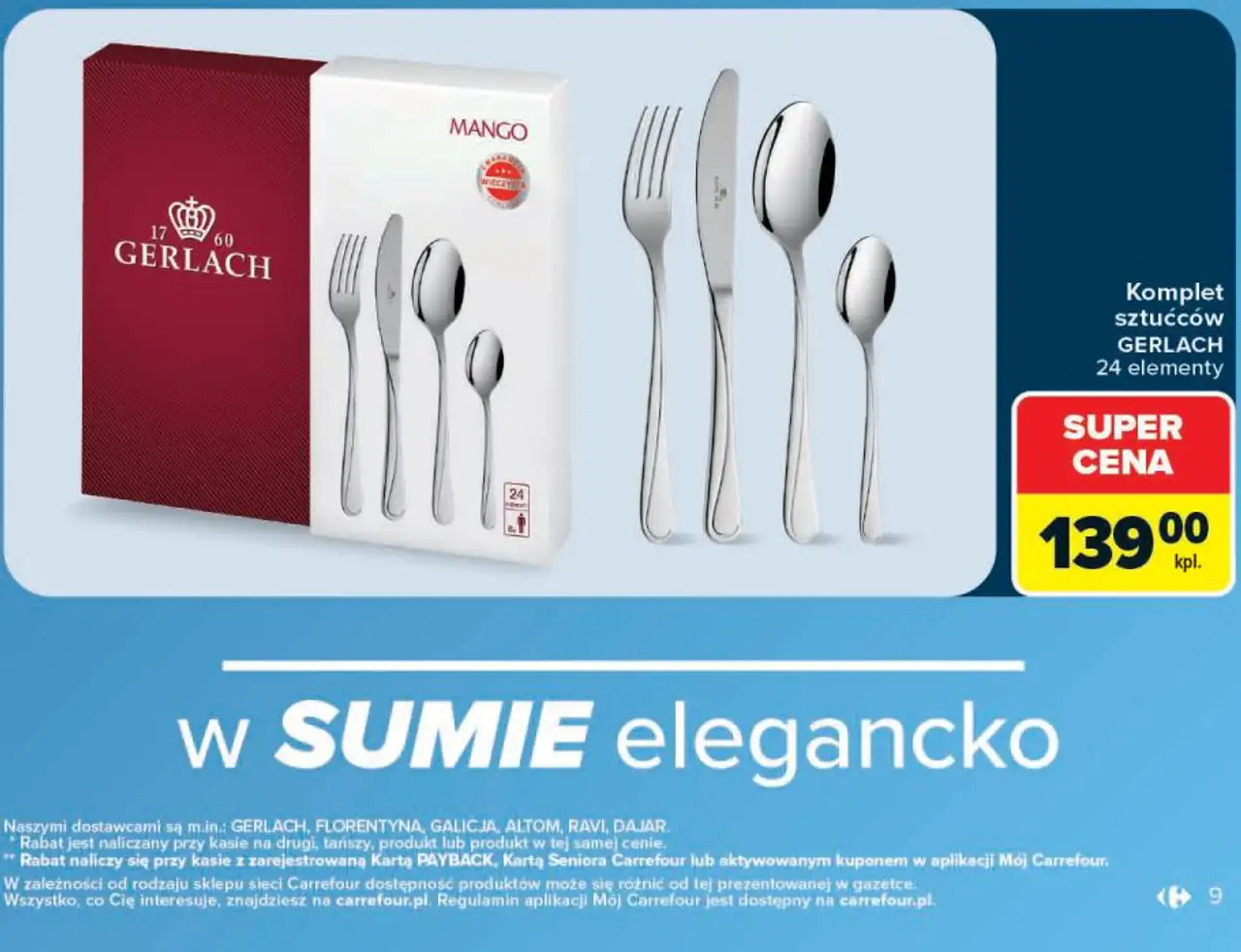 Komplet sztućców GERLACH Mango 24 elementy