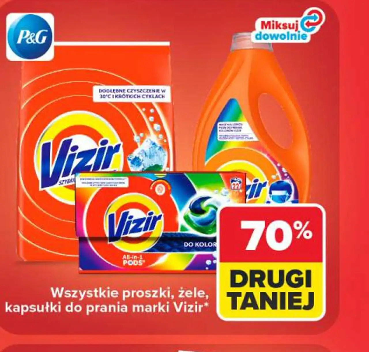 Wszystkie proszki, żele, kapsułki do prania marki Vizir