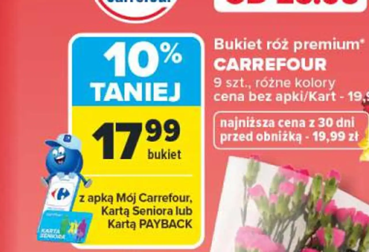 Bukiet róż premium CARREFOUR