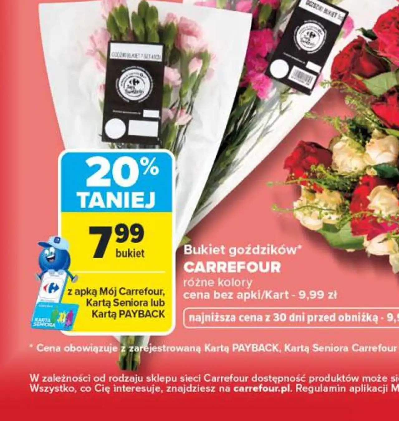 Bukiet goździków CARREFOUR