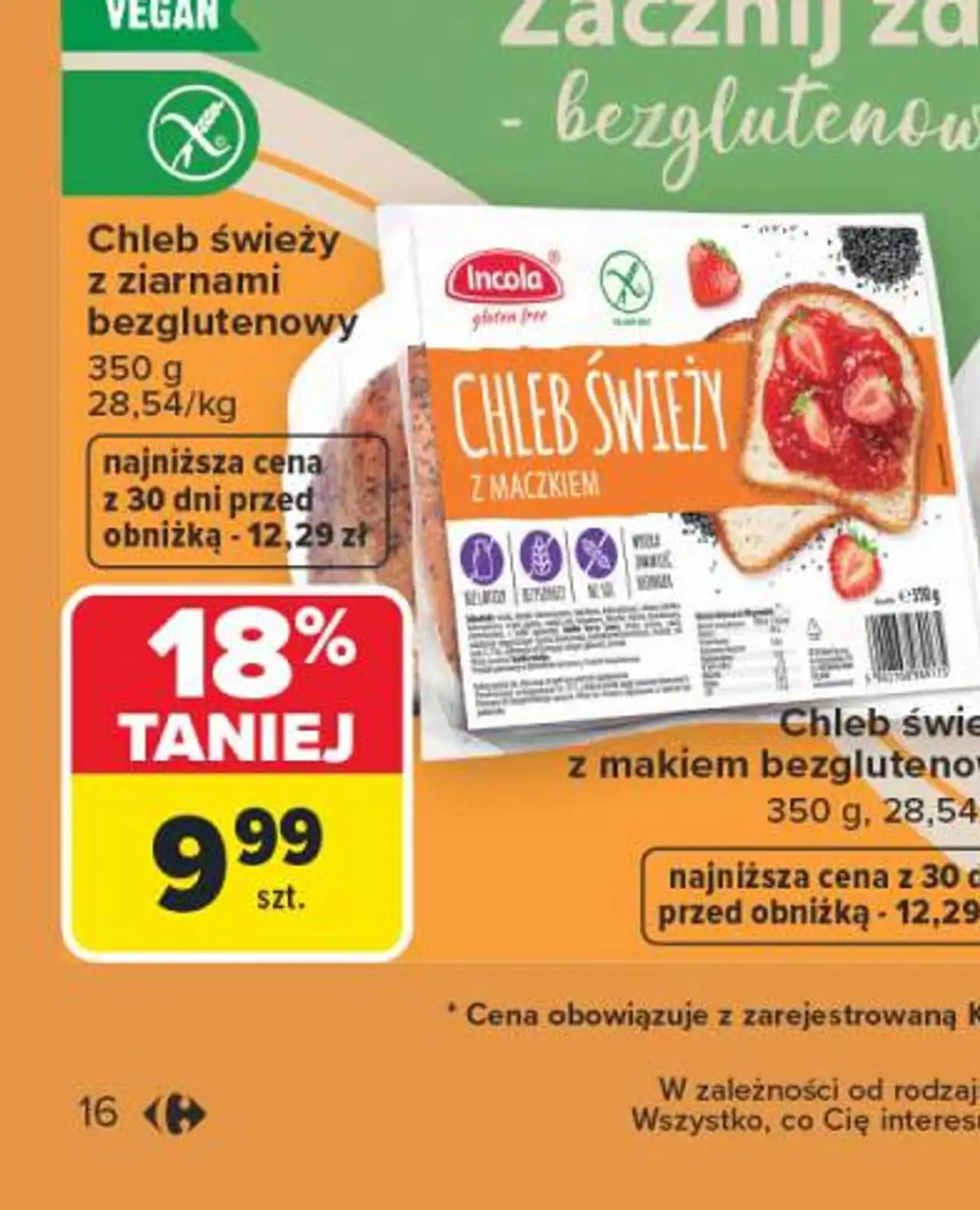 Chleb świeży z ziarnami bezglutenowy