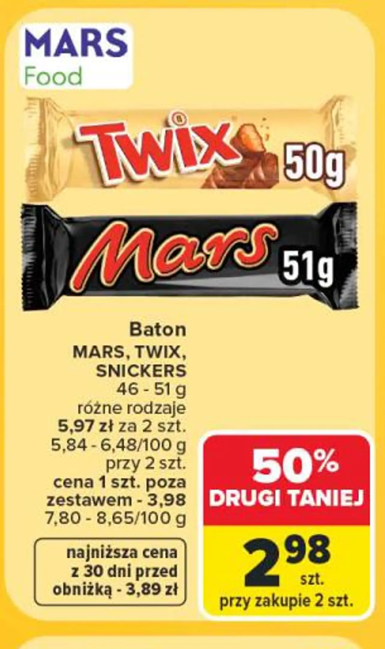 Baton MARS, TWIX, SNICKERS