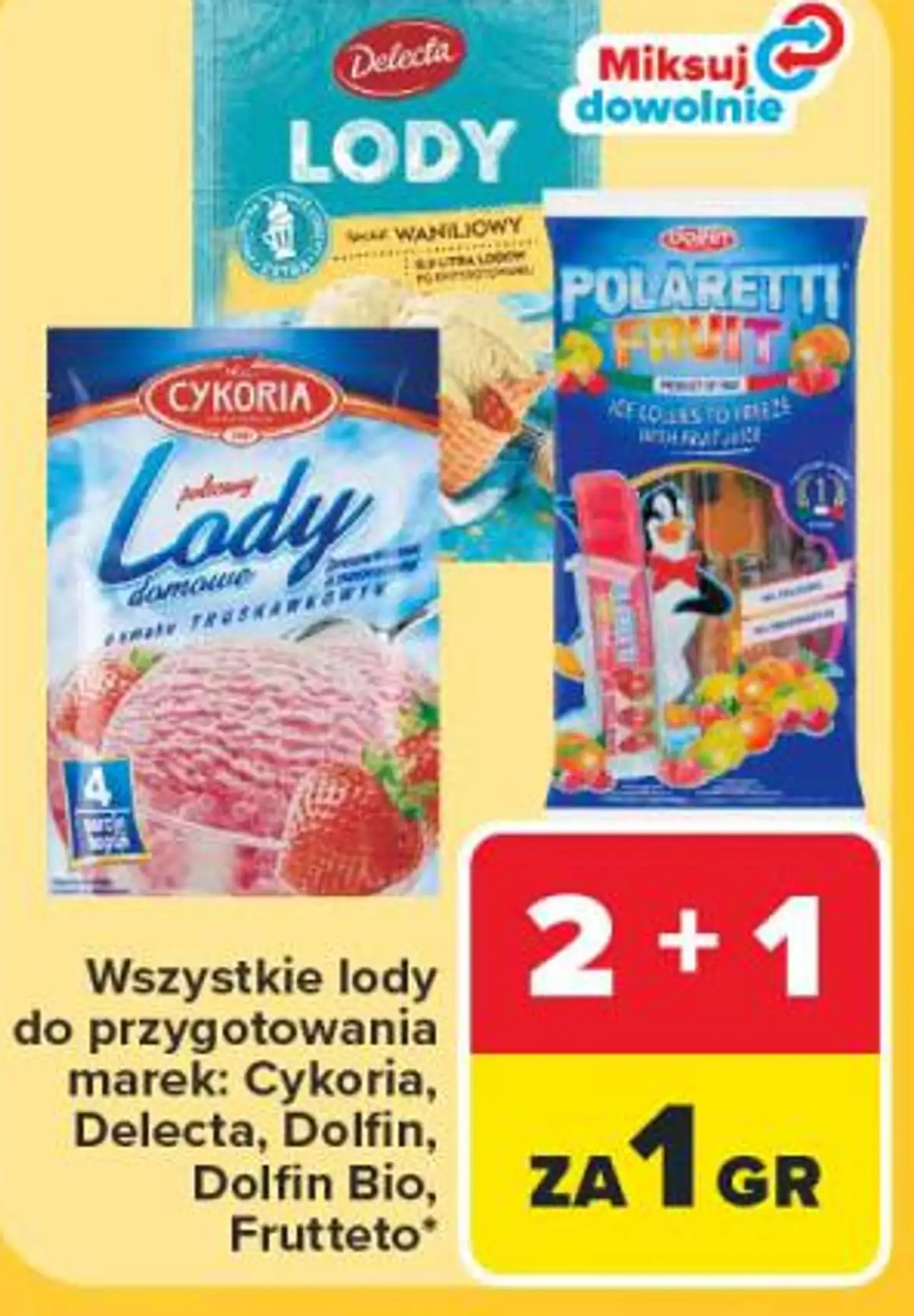 Lody do przygotowania Cykoria, Delecta, Dolfin, Dolfin Bio, Frutteto