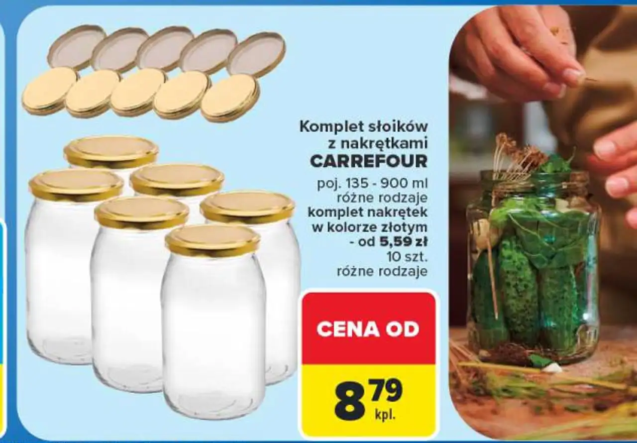 Komplet słoików z nakrętkami CARREFOUR