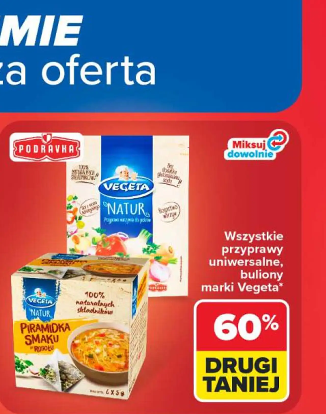 Przyprawy uniwersalne, buliony marki Vegeta