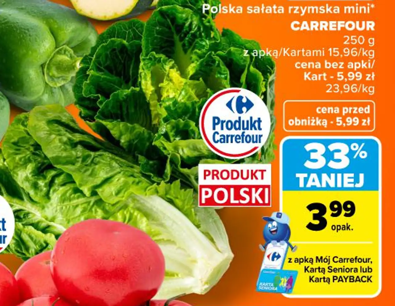 Polska sałata rzymska mini CARREFOUR