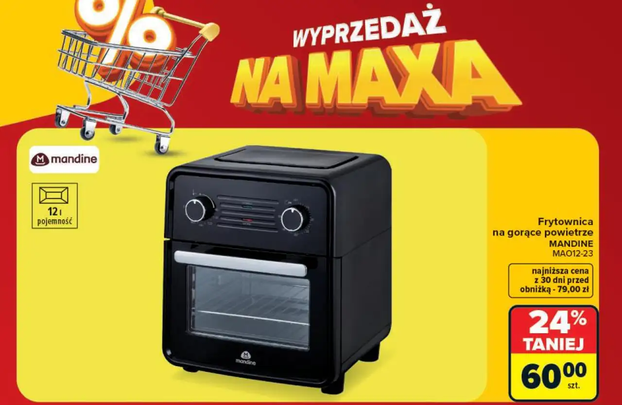 Frytownica na gorące powietrze MANDINE MAO12-23